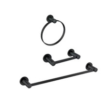 Moen 3-Piece Avri Matte Black Decorative Bathroom Hardware Set