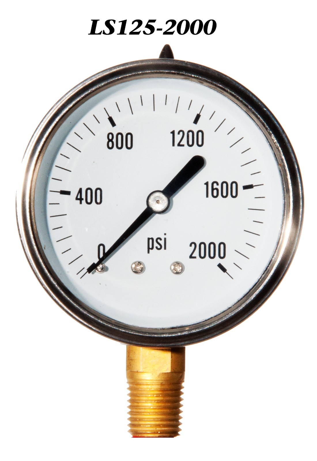  Pressure Gauge 0-2000 PSI, Liquid Filled 2.5&rdquo; Stainless Steel  1/4"  NPT LM