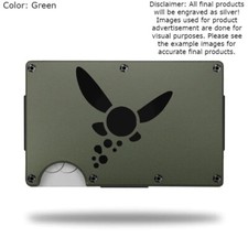 Custom "LEGEND OF ZELDA LINK NAVI" Laser Engraved Wallet - Pick A Wallet Color