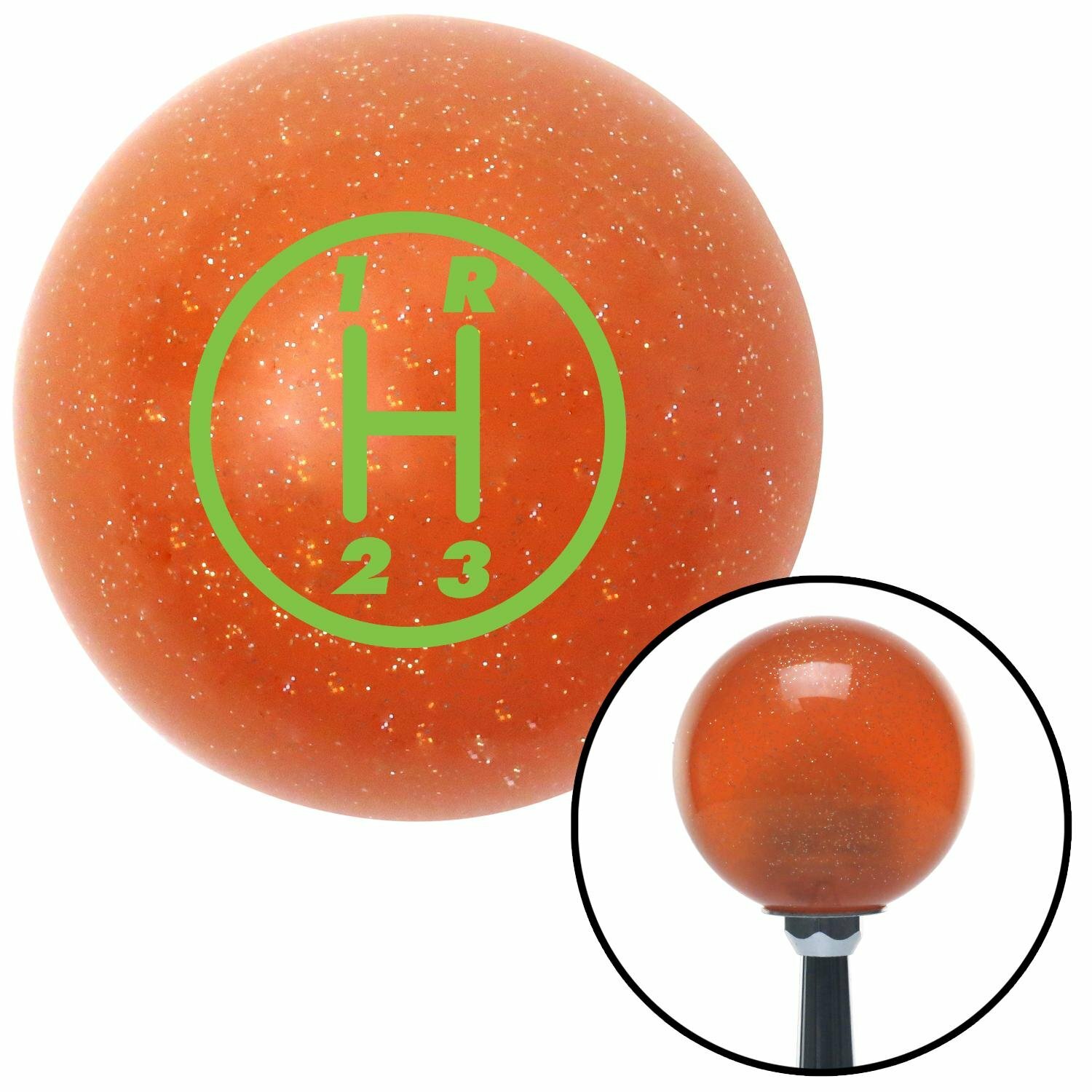 Orange Jurassic JP Orange Metal Flake Shift Knob M/T USA Shifter drag