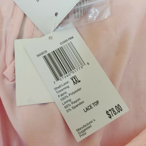 Philosophy XXL NWT Lace Top Light Pink Lined Short Sleeve MSRP $78 - Picture 7 of 7