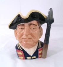 Royal Doulton, Large Character Jug, GUARDSMAN, Williamsburg, D6568, 1962