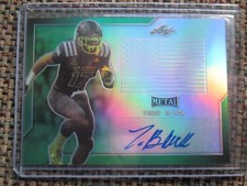 TARIK BLACK Michigan 2017 Leaf Army All-American GREEN Metal Flag Auto #3/4