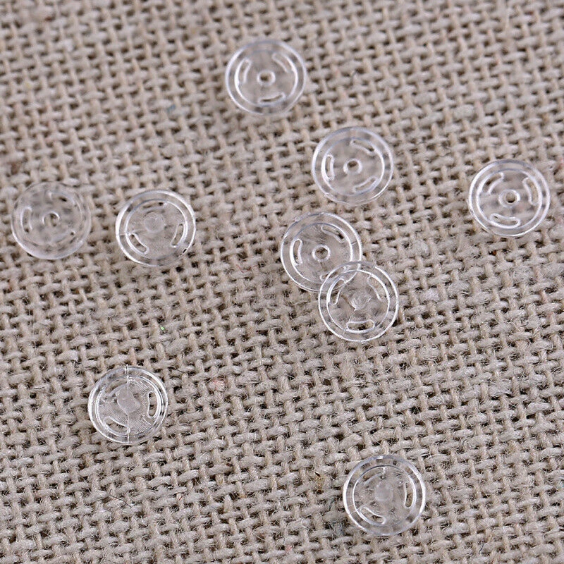 20 Pairs Mini Snap Buttons Clear Baby Doll Toy Clothing Sewing Accessories Craft - Image 2 of 4