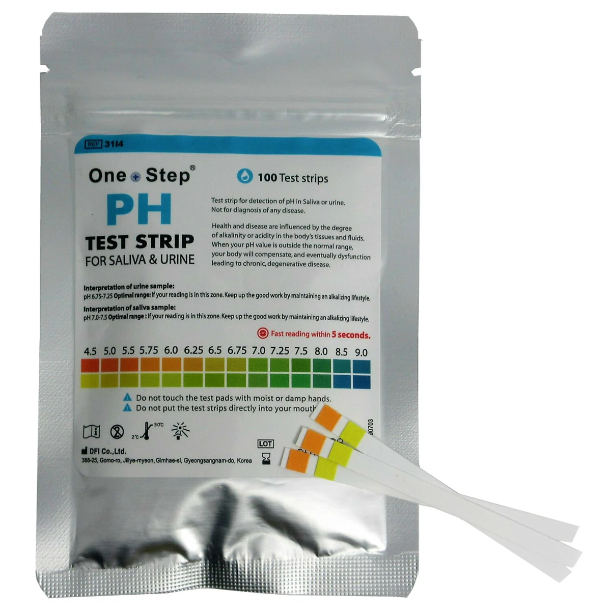 PH Test Strips For Saliva And Urine, 100 Test Strips