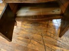 Antique Oak Washstand with towel Bar 36" refinished 1900's 2 drawers 2 doors — photo 7