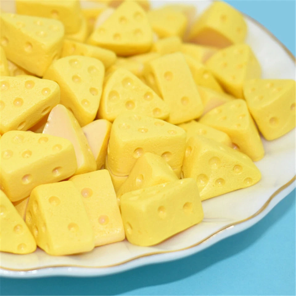 10-pack Resin Mini Cheese Food Embellishment Flat Back Scrapbook Deco DIY17*15mm - Image 3 of 4
