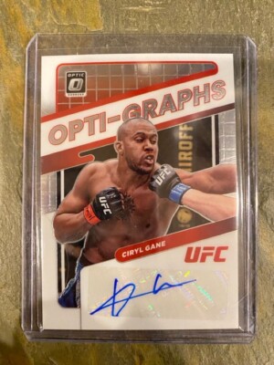 2022 Panini Donruss Optic Ciryl Gane Opti-Graphs Autograph Card