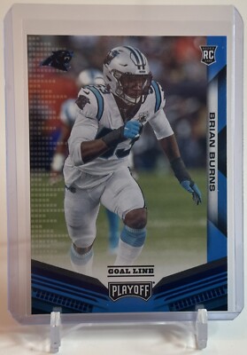 Brian Burns 2019 Playoff Goal Line Rookie Parallel RC Card #241 Panthers W/Top