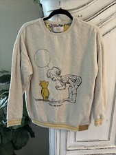 Vintage 90's Disney Women's Reversible Sweatshirt Winnie The Pooh Tan Sz Small