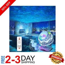 Soothing 4-in-1 Galaxy Projector: Night Light, Music Player & Timer for Bedrooms
