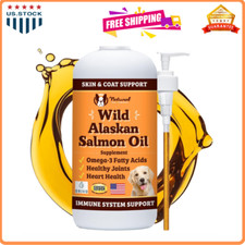 Natural Dog Company Salmon Oil Omega 3 for Skin Joints, 16oz