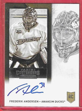 13-14 Panini Contenders**FREDERIK ANDERSEN**RC Auto 251 CAROLINA HURRICANES SIGN