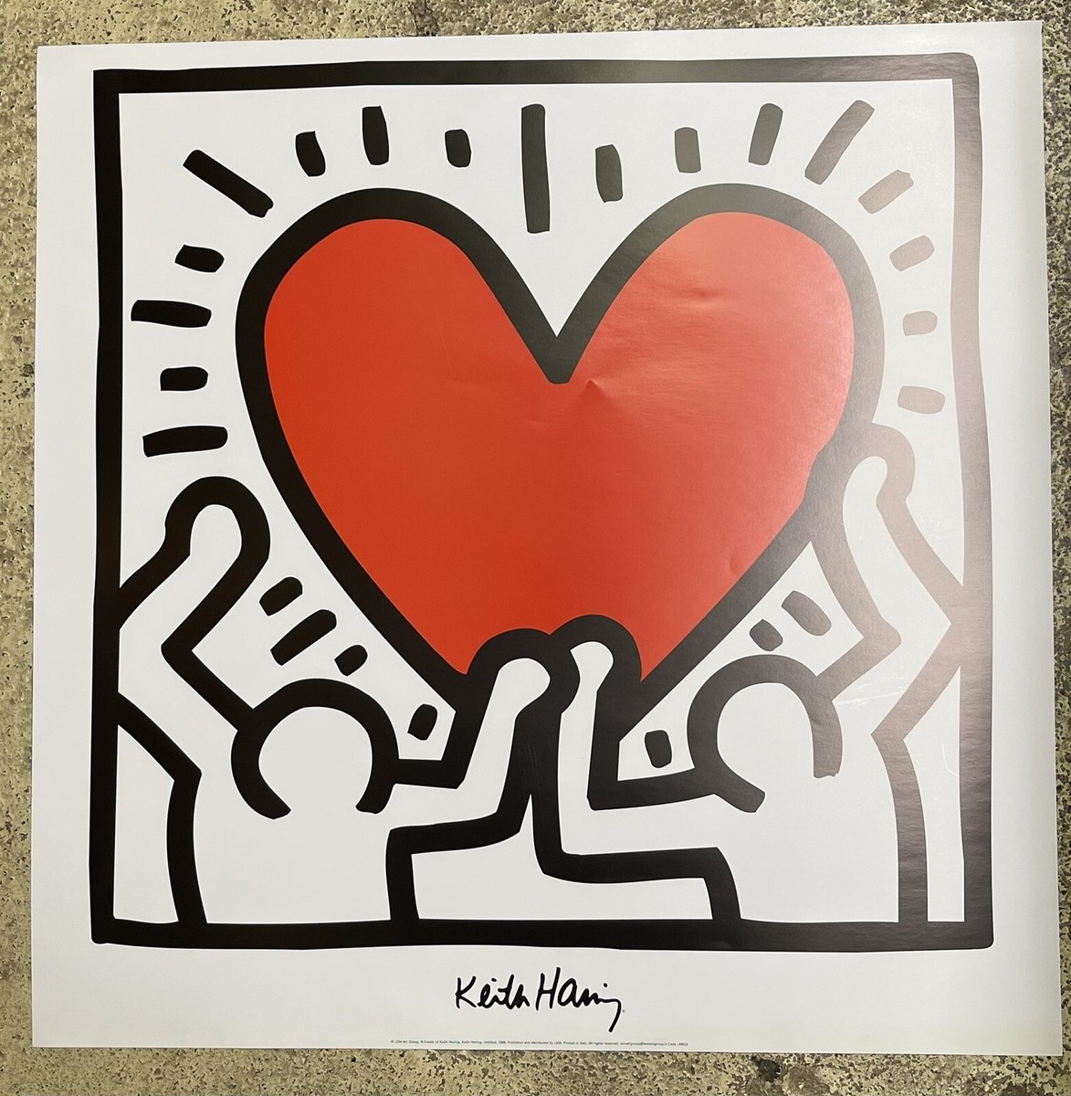 KEITH HARING アート作品 未使用 Keith Haring - Untitled (1988) Litho Print | eBay