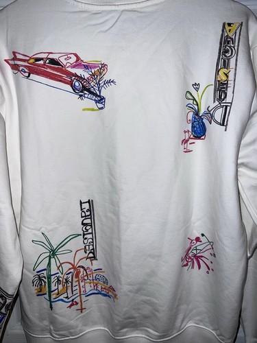 DESIGUAL Mariscal Graphic Print Pullover Crew Sweatshirt Sz M - Picture 9 of 17