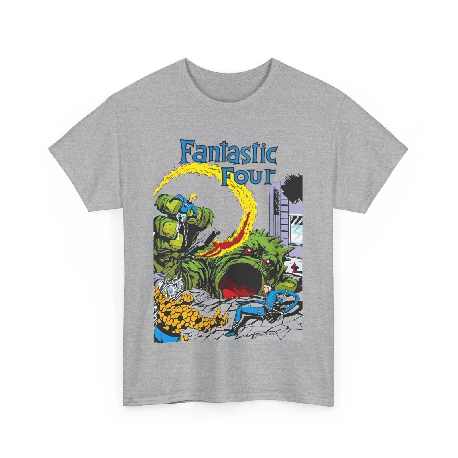 Fantastic Four T-Shirt - John Byrne Art - #1 Cover - Marvel Comics - Human Torch