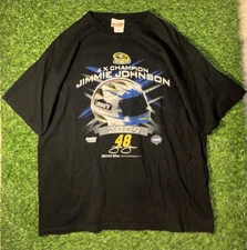 Jimmie Johnson #48 2009 4X Champion Black XL T-Shirt NASCAR Hendrick Racing