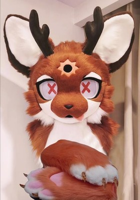 Fursuit Long Fur Husky Fox Mascot Head Party Halloween Fur Cosplay-Promotion