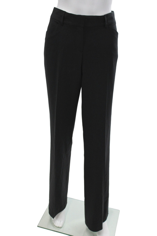 Theory Unisex Dress Pants Black Wool Lycra Button Inseam 34 Size 8