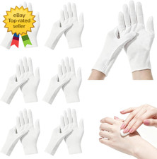 12 Pack White Cotton Gloves Night Time Moisturizing Soft SPA Gloves Dry Hands Ec