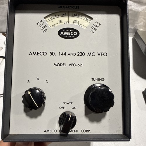 Ameco Model VFO-621 External VFO 50/144/220MHz Untested. Sold For Parts/repair