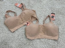 NEW 2 LOT Shapermint Essentials Daily Comfort Wireless Shaper Bra Color Chai 3XL