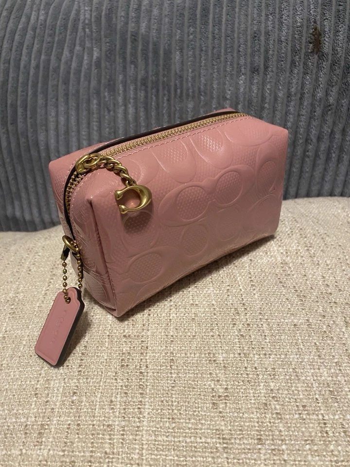 Coach Essential мини патент подпись косметический мешок пыльно-розовый - Изображение 3 из 4