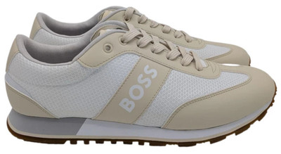 HUGO BOSS $199 Men's PARKOUR RUNN MEMX Sneakers Shoes AUTHENTIC NEW Open WHITE