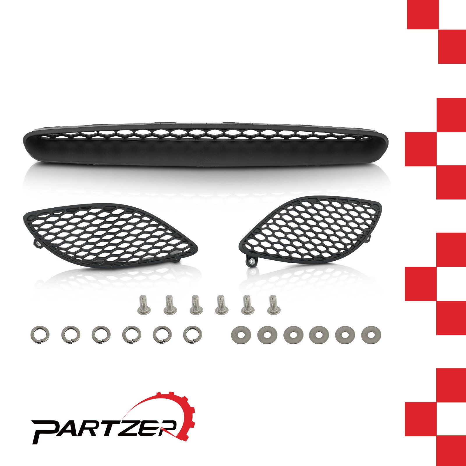 For 2018 2019 2020 Dodge Durango Matte Black Hood Scoop Bezel Panel 3PCS Set 