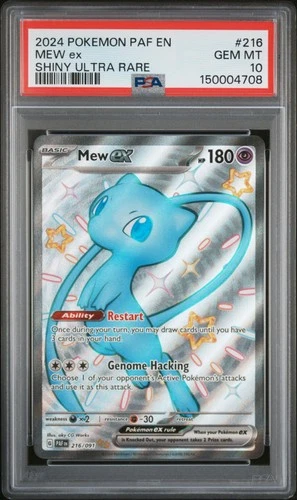 2024 POKEMON PAF EN-PALDEAN FATES SHINY ULTRA RARE #216 MEW EX PSA 10