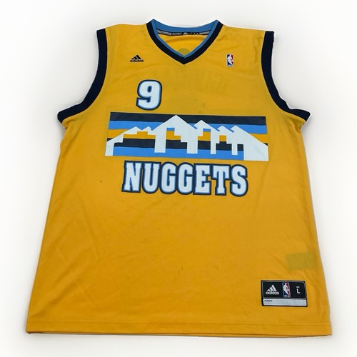 Adidas NBA Denver Nuggets #9 Skyline Swingman Jersey Men's Large Andre Iguodala