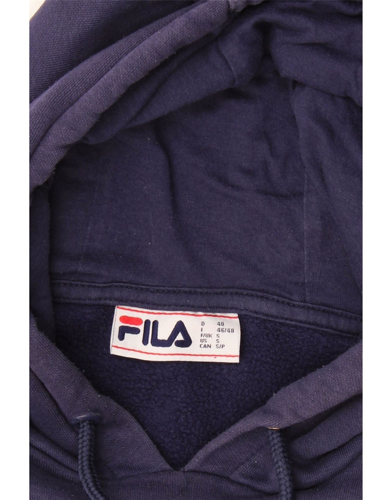 FILA Maglione Uomo Grafico con Cappuccio Piccolo Blu Navy Colorblock Cotone DA41
