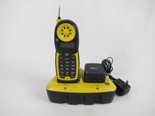 General Electric 26989GE9 Yellow Cordless Shop Phone - Turns On Batteries Work