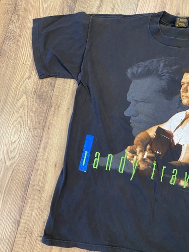 Vintage 90s Randy Travis Concert T-Shirt Sz Large Brockum Tag - Picture 2 of 7