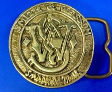 Smith  Wesson American Firearm Gun Manufacturer Solid Brass Round Belt Buckle