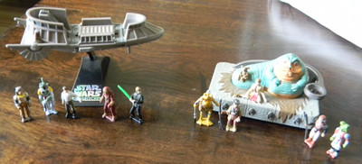 2 - STAR WARS MICRO MACHINES ACTION FLEET SETS: #6 DUNE SEA and #8 JABBA THE HUT