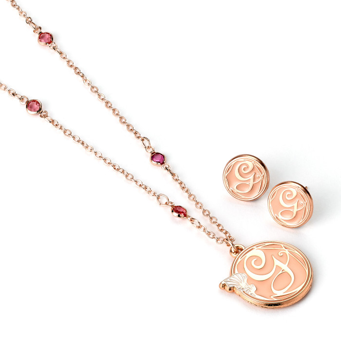 Wicked - Glinda Necklace and Stud Earrings Gift Set NUOVO