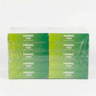 10 x HARIO Papierfilter weiß für V60, VCF-02-40W, 40 Stück