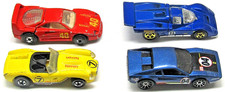 Hot Wheels Ferrari Lot 4 Assorted Models Vintage Diecast Cars Red Yellow Blue