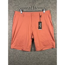 RHONE 9" Commuter Shorts Mens Nantucket Red Flex Knit Mobility Zipper Pocket