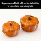 NEW STAUB Ceramic Pumpkin Cocotte 0.75qt Burnt Orange Oven Safe Fall Halloween