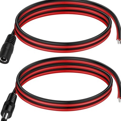 Stromkabel 14AWG DC5525 12V 5,5mm x 2,5mm 2 Stück - 1m