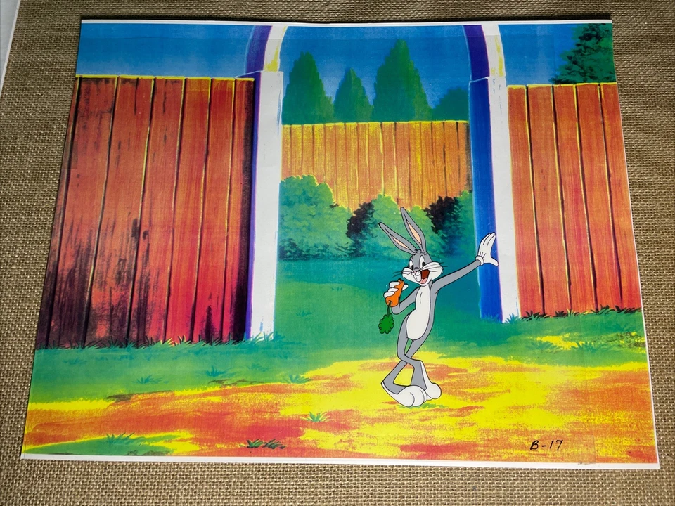 Looney Tunes Animation Cel BUGS BUNNY Vintage Cartoons WB. production Art I2 - Image 2 of 2