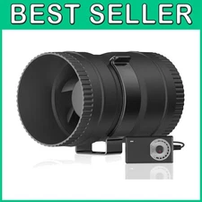 Efficient 3" Inline Duct Fan + Speed Controller - 120 CFM