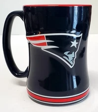 NFL Coffee Mug New England Patriots Navy/White/Red Logo 2015 Boelter Brands 14oz