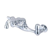 Polished Chrome Central Brass 1.5 GPM Wall Mounted Kitchen Faucet with 6"