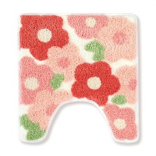 Floral Bath Mat, Bathroom Rug Non-Slip Soft Shower Rug Microfiber Cute Bath R...