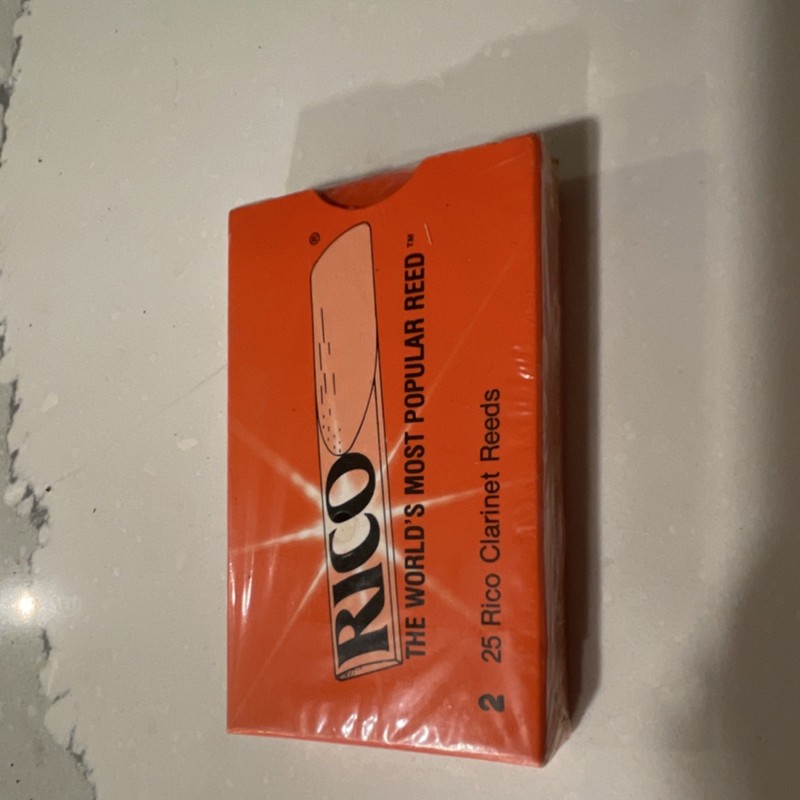 Rico Clarinet Reeds Wood Unfinished Orange Box of 25
