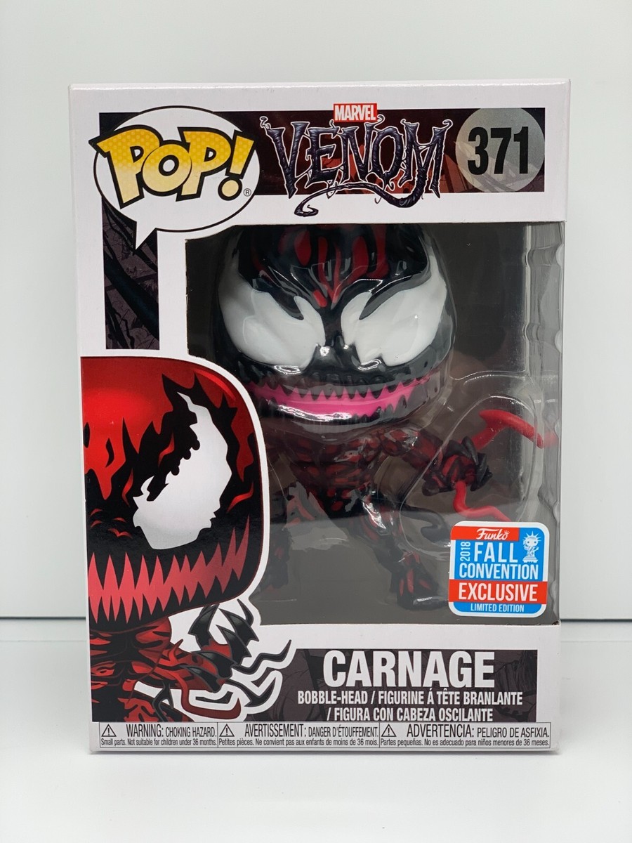 FUNKO POP MARVEL #371 CARNAGE W/ TENDRILS VENOM 2018 NYCC