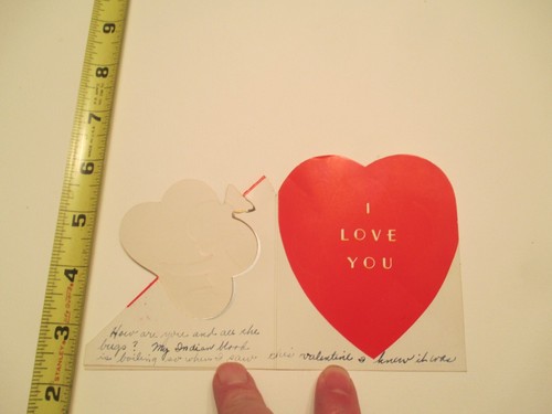 Vintage Valentine card Indian Heap big wishes Card opens up A76 - Picture 2 of 3